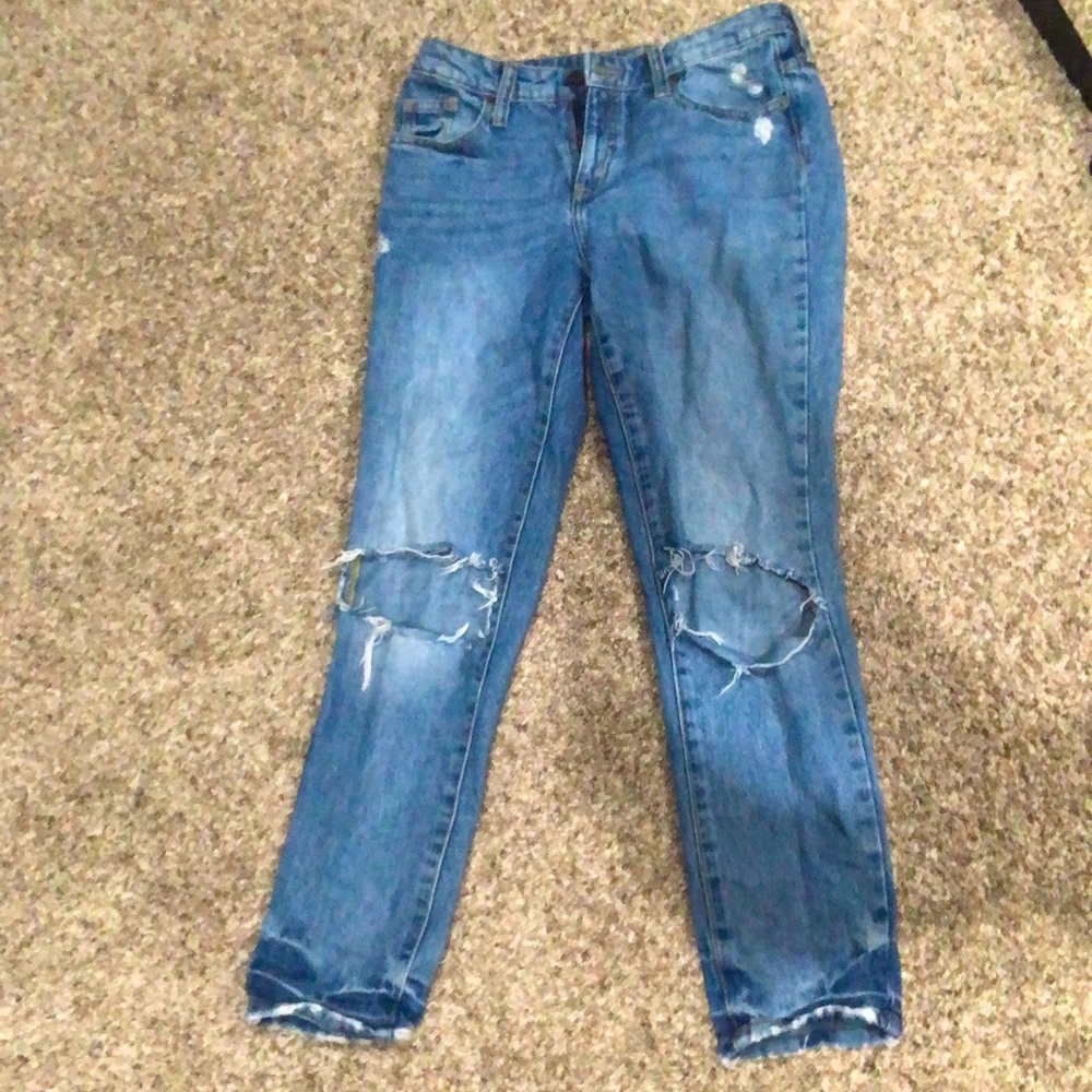 Ripped mom jeans
